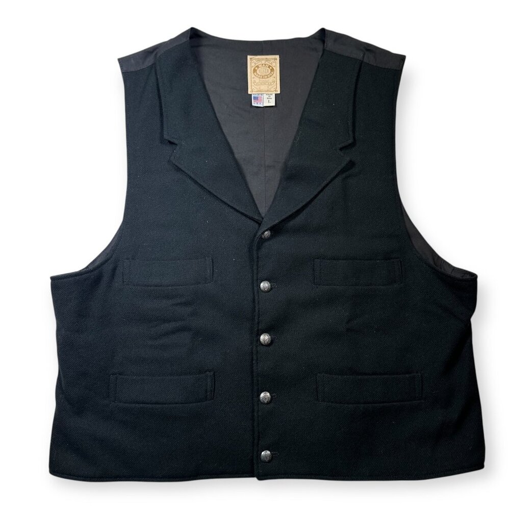 WahMaker Frontier Clothing Wool Vest Size L Made In‎ USA